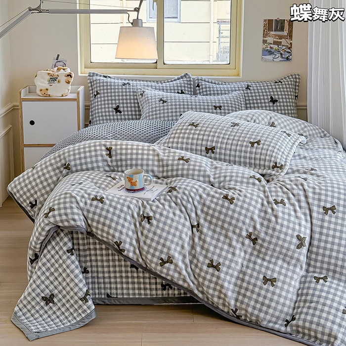 91家纺网 家纺一手货源 找家纺 （总）元熙 2025新款印花小清新韩国绒牛奶绒豆豆床盖四件套