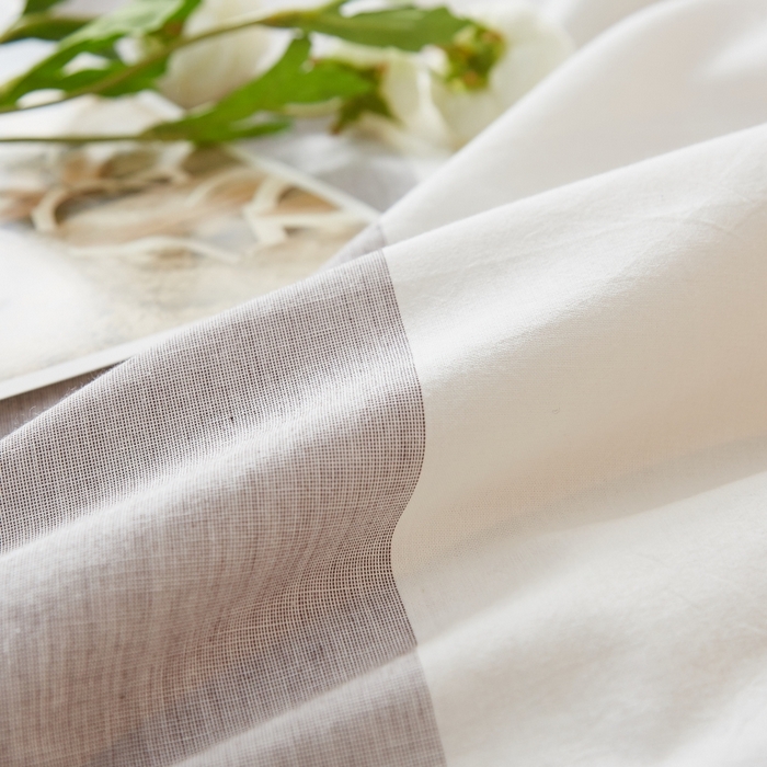 91家纺网 家纺一手货源 找家纺 梵克保罗 2025新款无印风四件套系列 桃玉粉-床笠款