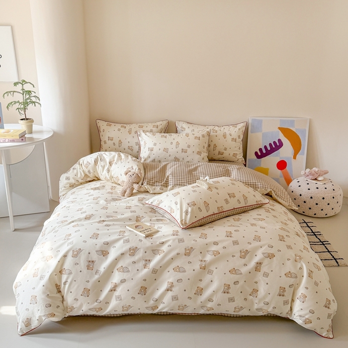 91家纺网 家纺一手货源 找家纺 （总）梵克保罗 2025新款全棉嵌绳四件套