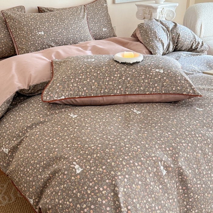 91家纺网 家纺一手货源 找家纺 （总）梵克保罗 2025新款全棉嵌绳四件套