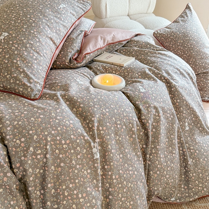 91家纺网 家纺一手货源 找家纺 （总）梵克保罗 2025新款全棉嵌绳四件套