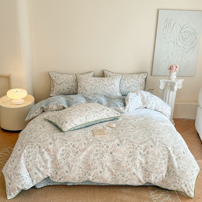 91家纺网 家纺一手货源 找家纺 （总）梵克保罗 2025新款全棉嵌绳四件套