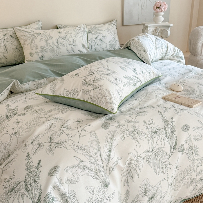 91家纺网 家纺一手货源 找家纺 梵克保罗 2025新款全棉嵌绳四件套 绿野仙踪