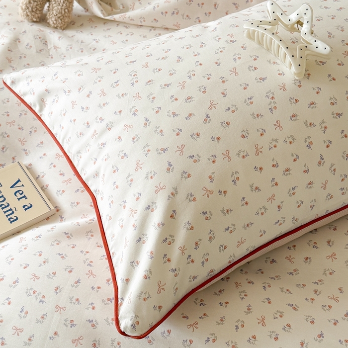 91家纺网 家纺一手货源 找家纺 梵克保罗 2025新款全棉嵌绳四件套 初月