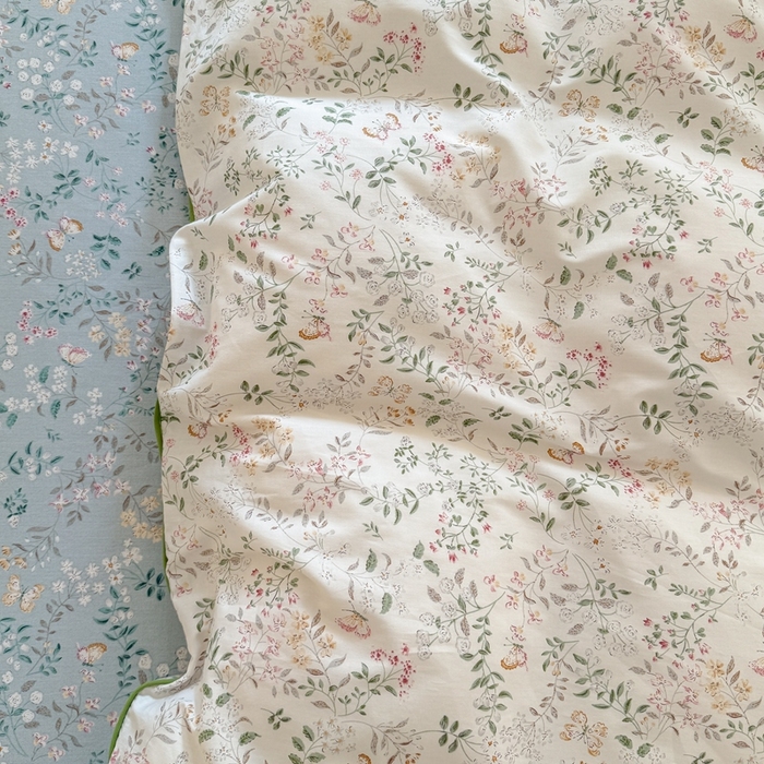 91家纺网 家纺一手货源 找家纺 梵克保罗 2025新款全棉嵌绳四件套 甜心藤