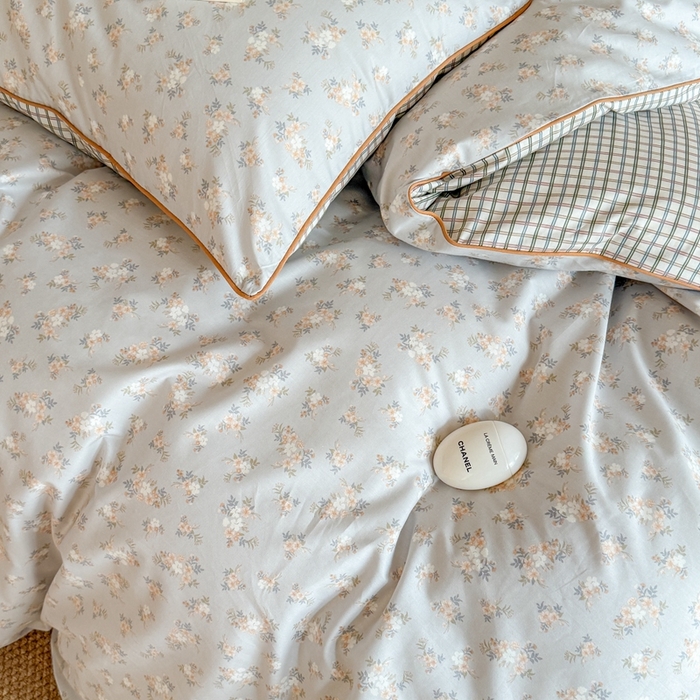 91家纺网 家纺一手货源 找家纺 梵克保罗 2025新款全棉嵌绳四件套 年华