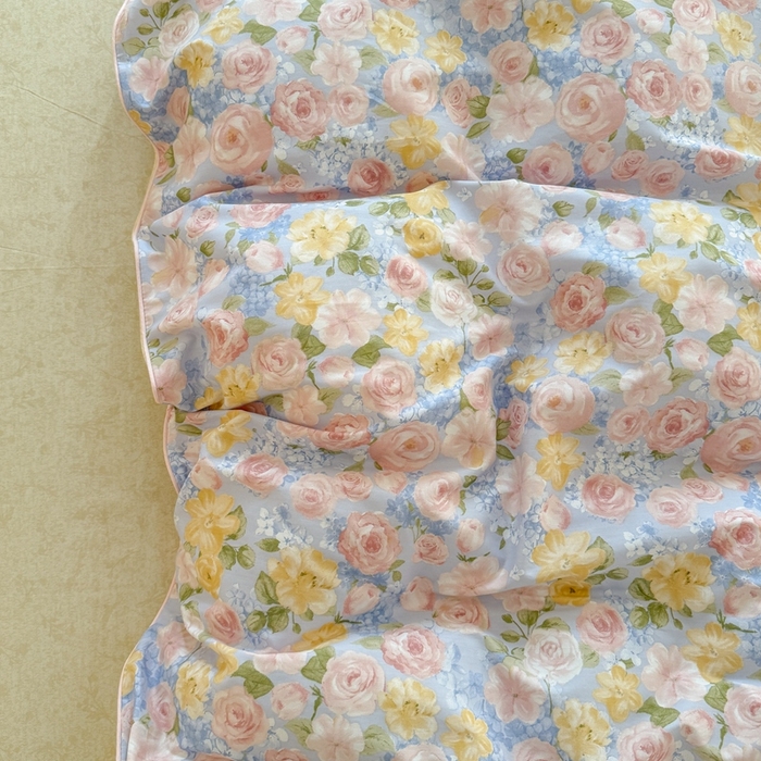 91家纺网 家纺一手货源 找家纺 梵克保罗 2025新款全棉嵌绳四件套 国色芳华