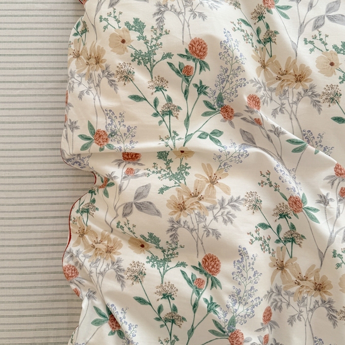 91家纺网 家纺一手货源 找家纺 梵克保罗 2025新款全棉嵌绳四件套 硕果