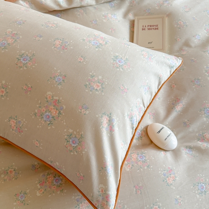 91家纺网 家纺一手货源 找家纺 梵克保罗 2025新款全棉嵌绳四件套 花语