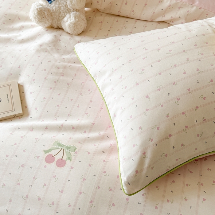 91家纺网 家纺一手货源 找家纺 梵克保罗 2025新款全棉嵌绳四件套 郁香公主