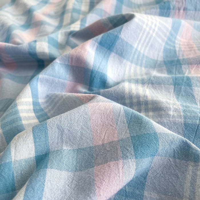 91家纺网 家纺一手货源 找家纺 梵克保罗 2025新款无印风四件套系列 炫彩蓝-床单款