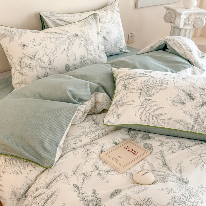 91家纺网 家纺一手货源 找家纺 梵克保罗 2025新款全棉嵌绳四件套 绿野仙踪