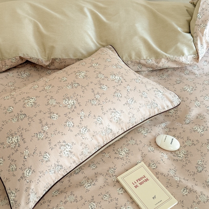 91家纺网 家纺一手货源 找家纺 梵克保罗 2025新款全棉嵌绳四件套 卡洛曼