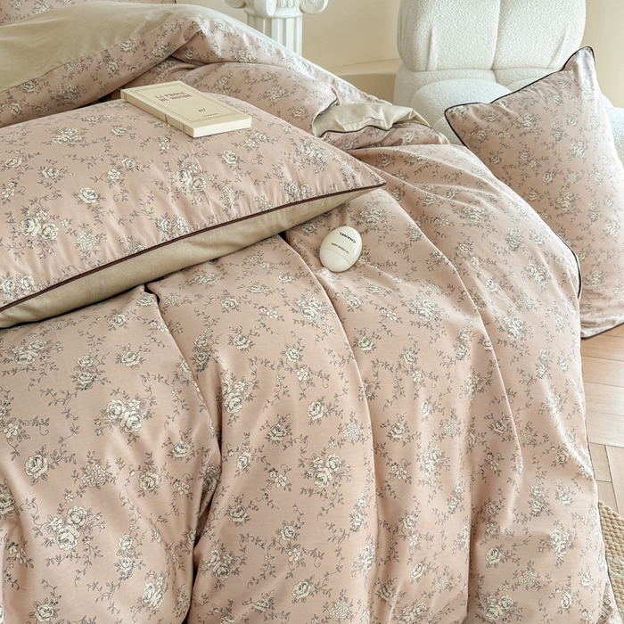 91家纺网 家纺一手货源 找家纺 梵克保罗 2025新款全棉嵌绳四件套 卡洛曼