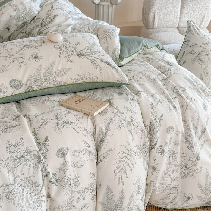 91家纺网 家纺一手货源 找家纺 梵克保罗 2025新款全棉嵌绳四件套 绿野仙踪