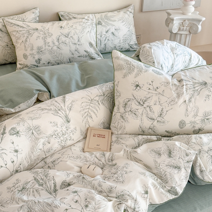 91家纺网 家纺一手货源 找家纺 梵克保罗 2025新款全棉嵌绳四件套 绿野仙踪