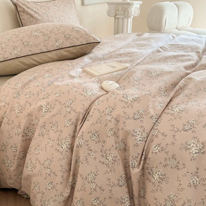 91家纺网 家纺一手货源 找家纺 梵克保罗 2025新款全棉嵌绳四件套 卡洛曼