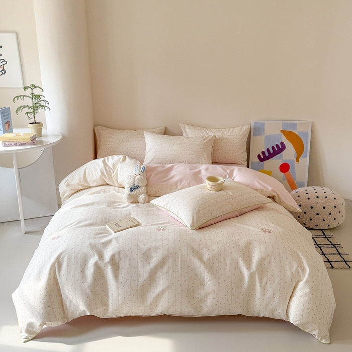 梵克保罗 2025新款全棉嵌绳四件套 郁香公主