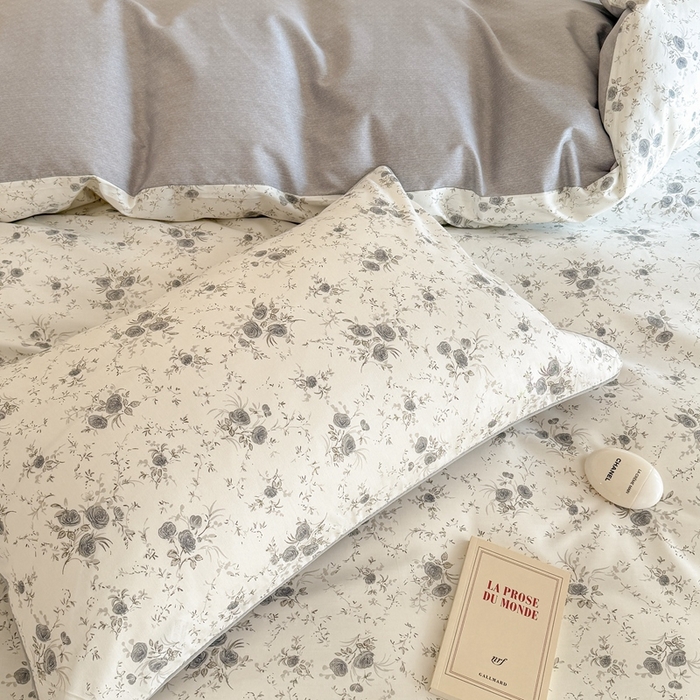 91家纺网 家纺一手货源 找家纺 梵克保罗 2025新款全棉嵌绳四件套 花园国度