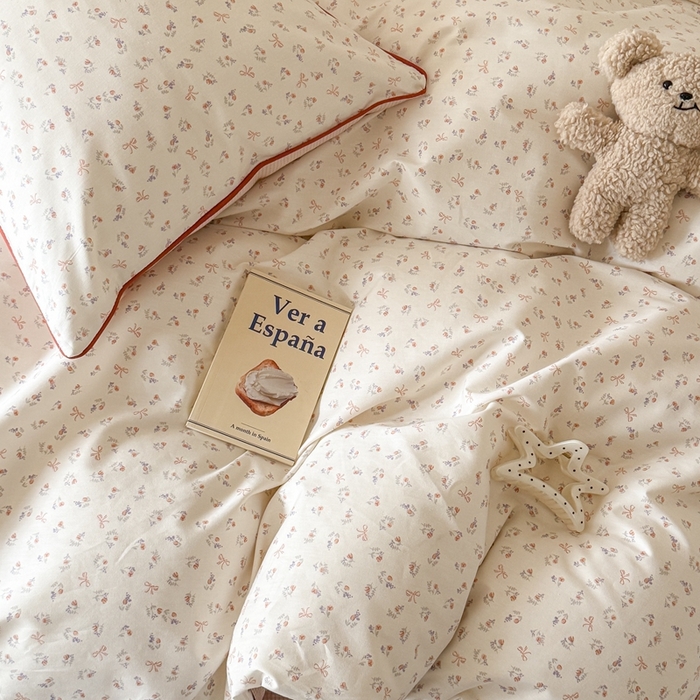 91家纺网 家纺一手货源 找家纺 梵克保罗 2025新款全棉嵌绳四件套 初月