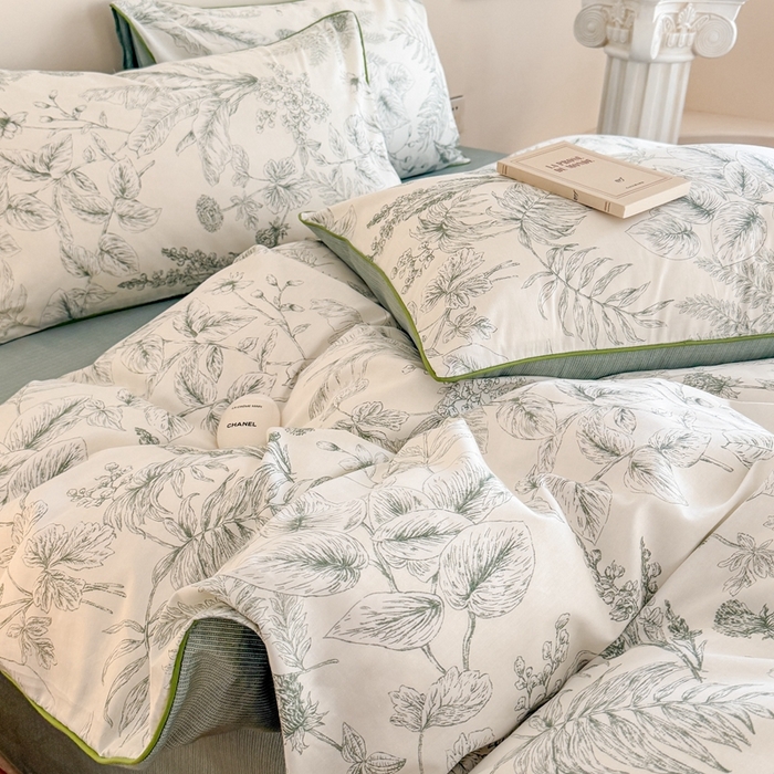 91家纺网 家纺一手货源 找家纺 梵克保罗 2025新款全棉嵌绳四件套 绿野仙踪