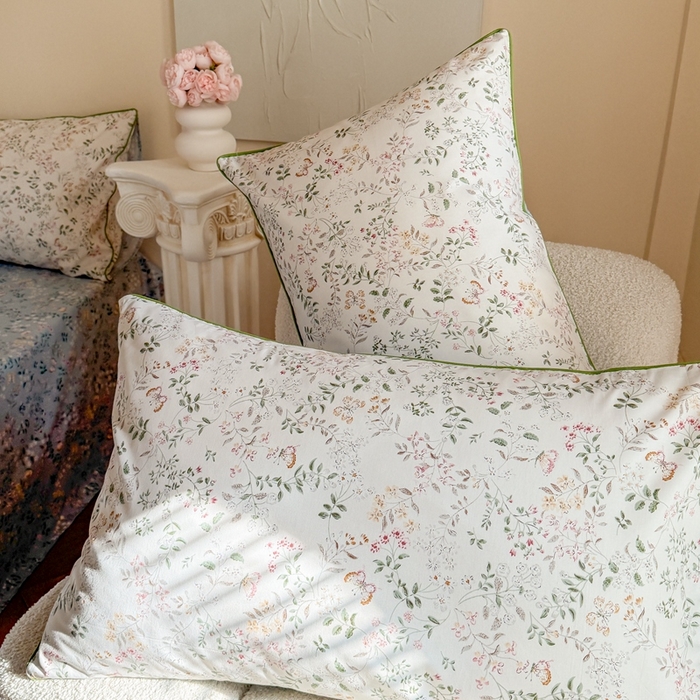 91家纺网 家纺一手货源 找家纺 梵克保罗 2025新款全棉嵌绳四件套 甜心藤