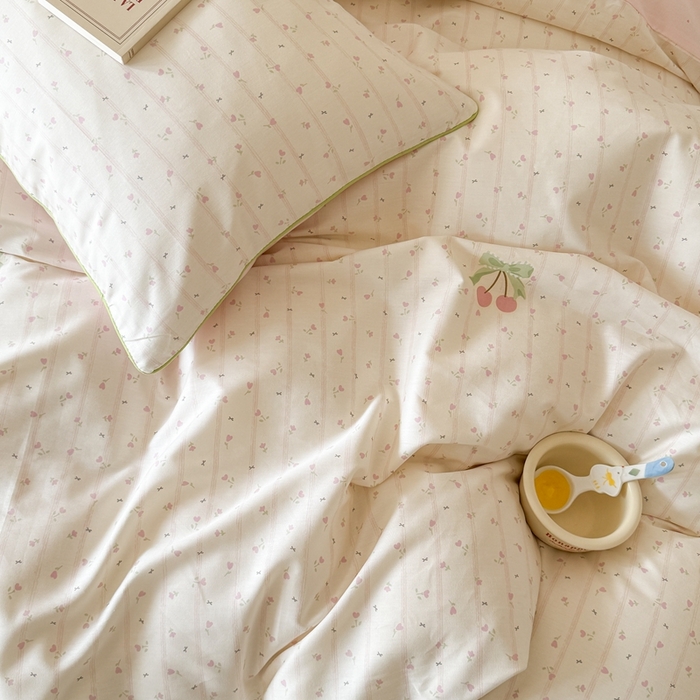 91家纺网 家纺一手货源 找家纺 梵克保罗 2025新款全棉嵌绳四件套 郁香公主