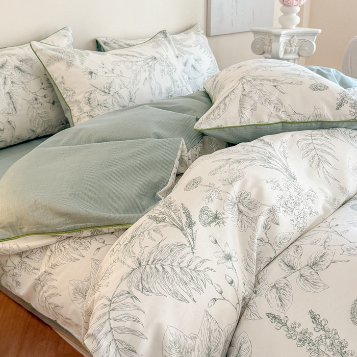 91家纺网 家纺一手货源 找家纺 梵克保罗 2025新款全棉嵌绳四件套 绿野仙踪