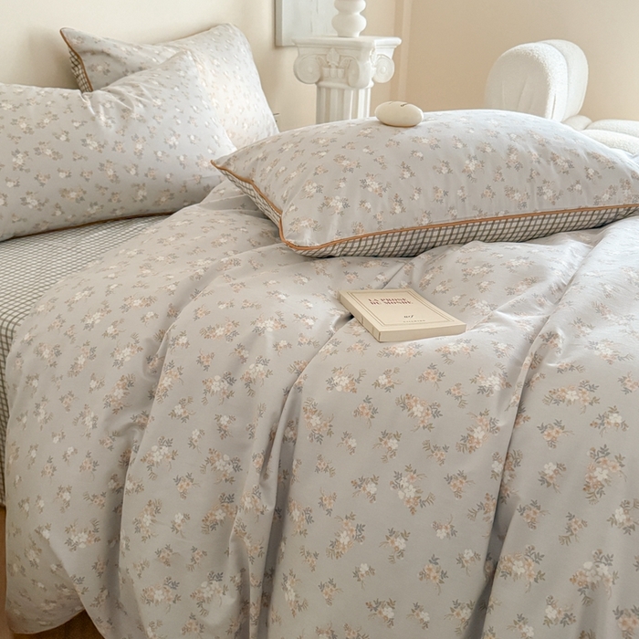 91家纺网 家纺一手货源 找家纺 梵克保罗 2025新款全棉嵌绳四件套 年华