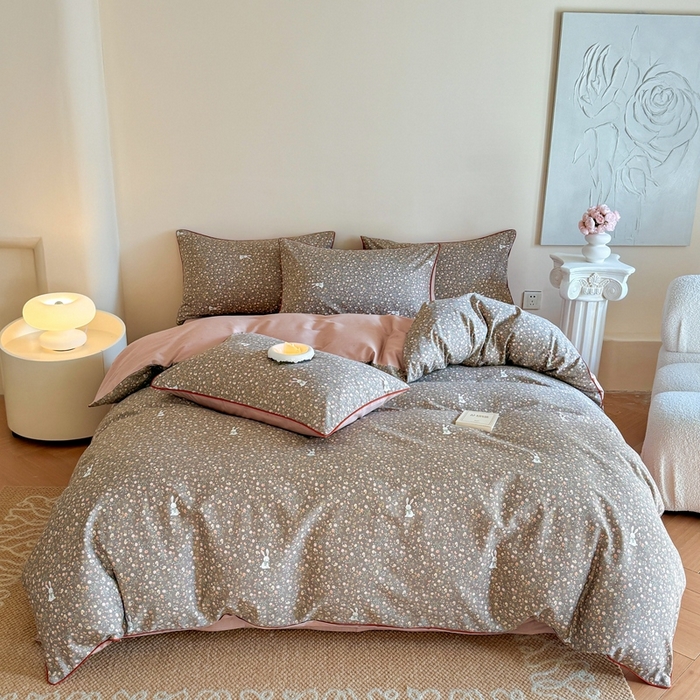 91家纺网 家纺一手货源 找家纺 （总）梵克保罗 2025新款全棉嵌绳四件套