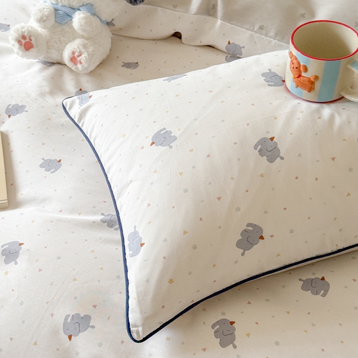 91家纺网 家纺一手货源 找家纺 梵克保罗 2025新款全棉嵌绳四件套 萌象派对