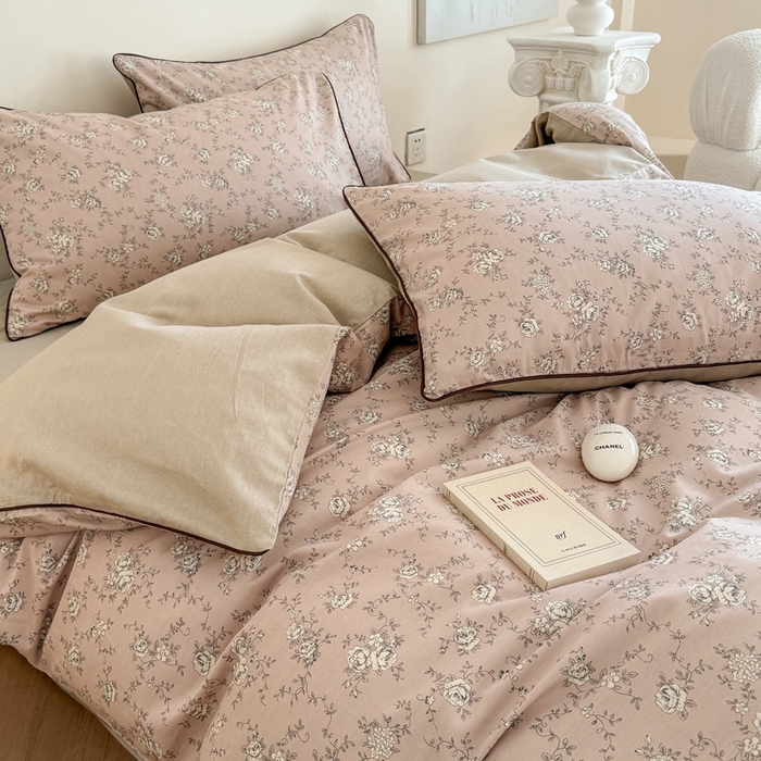 91家纺网 家纺一手货源 找家纺 梵克保罗 2025新款全棉嵌绳四件套 卡洛曼