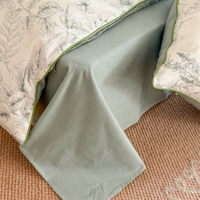 91家纺网 家纺一手货源 找家纺 梵克保罗 2025新款全棉嵌绳四件套 绿野仙踪