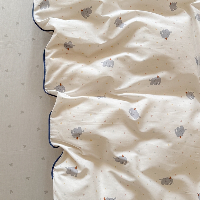 91家纺网 家纺一手货源 找家纺 梵克保罗 2025新款全棉嵌绳四件套 萌象派对