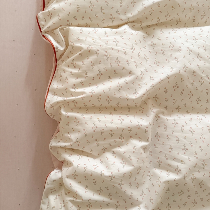 91家纺网 家纺一手货源 找家纺 梵克保罗 2025新款全棉嵌绳四件套 小青藤-米