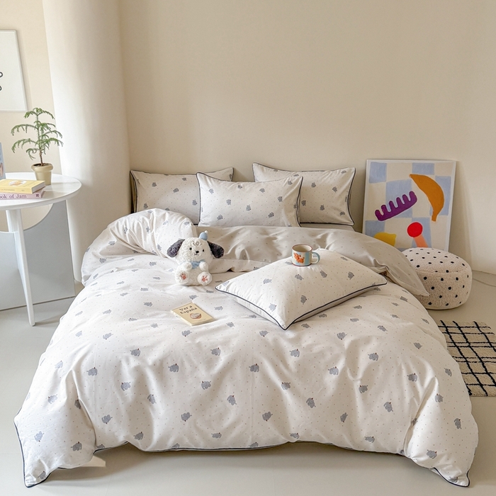 梵克保罗 2025新款全棉嵌绳四件套 萌象派对