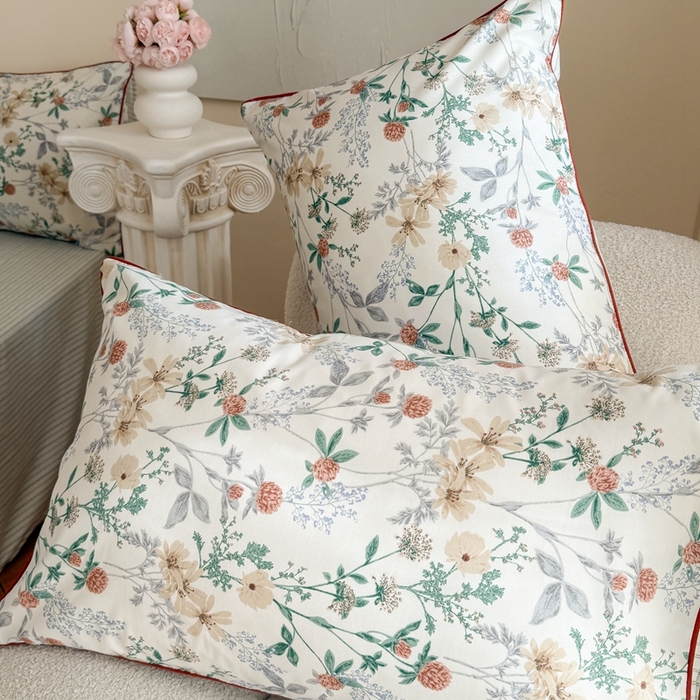 91家纺网 家纺一手货源 找家纺 梵克保罗 2025新款全棉嵌绳四件套 硕果