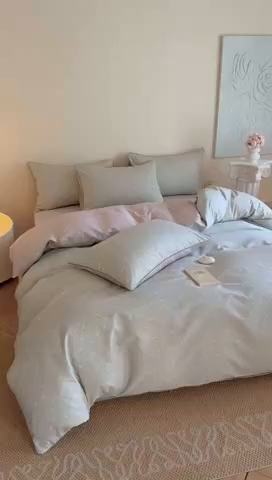 91家纺网 家纺一手货源 找家纺 梵克保罗 2025新款全棉嵌绳四件套 郁香公主