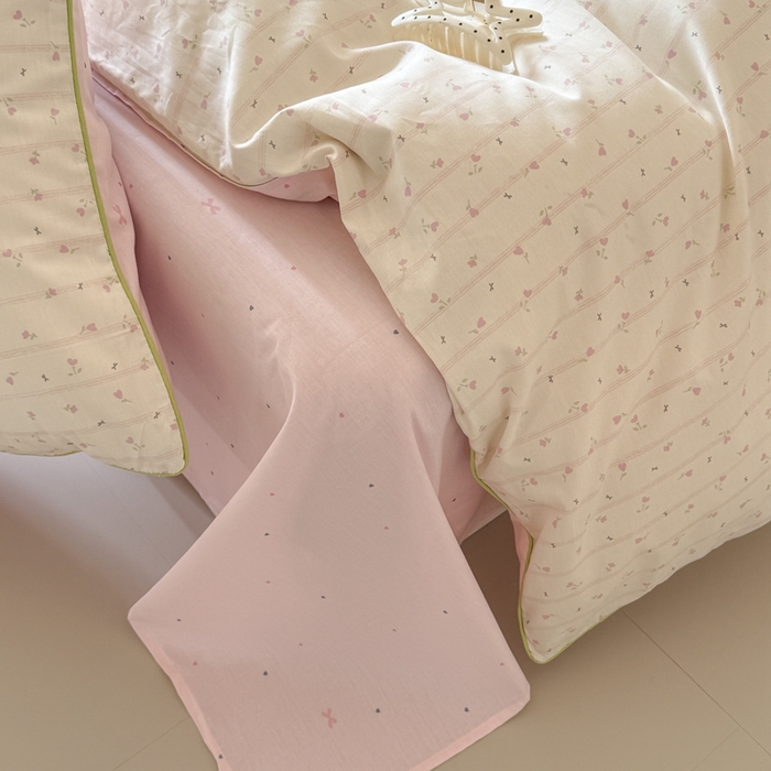 91家纺网 家纺一手货源 找家纺 梵克保罗 2025新款全棉嵌绳四件套 郁香公主