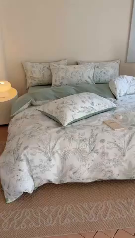 91家纺网 家纺一手货源 找家纺 梵克保罗 2025新款全棉嵌绳四件套 绿野仙踪