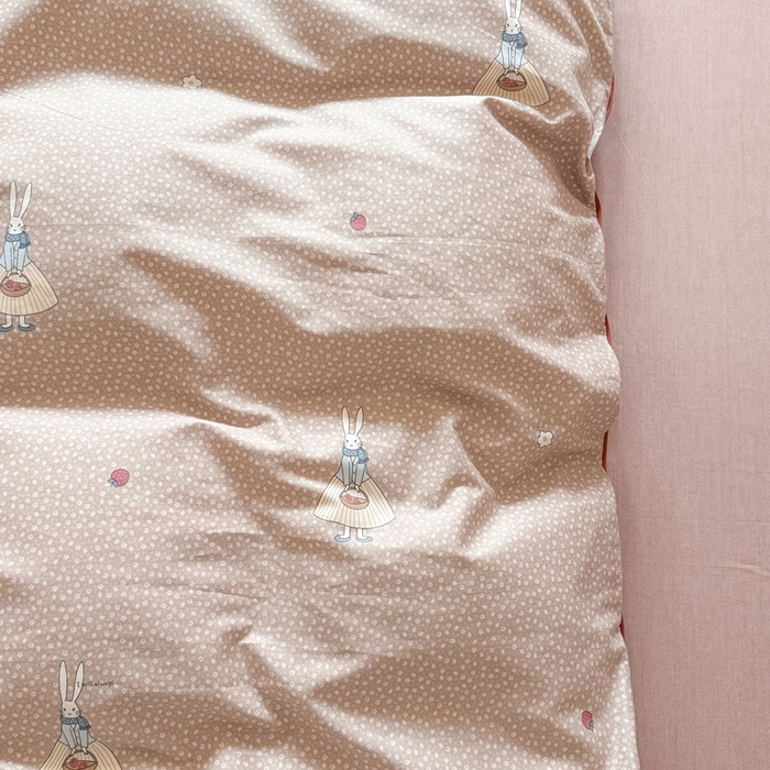 91家纺网 家纺一手货源 找家纺 梵克保罗 2025新款全棉嵌绳四件套 兔兔小姐