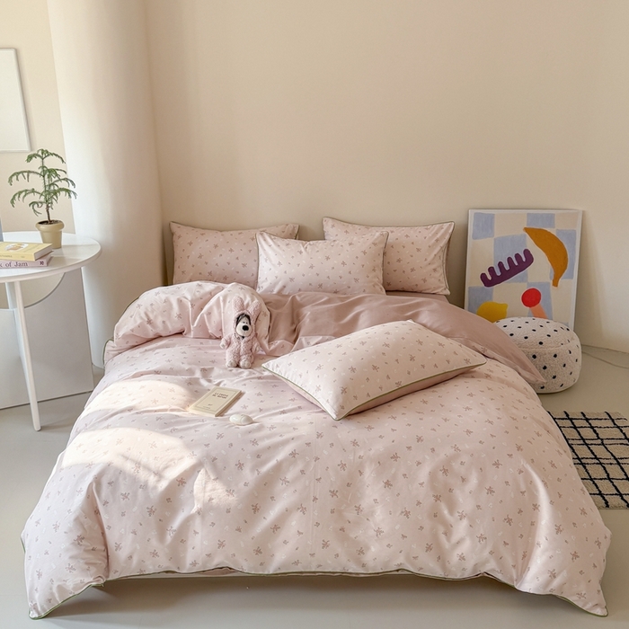 91家纺网 家纺一手货源 找家纺 （总）梵克保罗 2025新款全棉嵌绳四件套