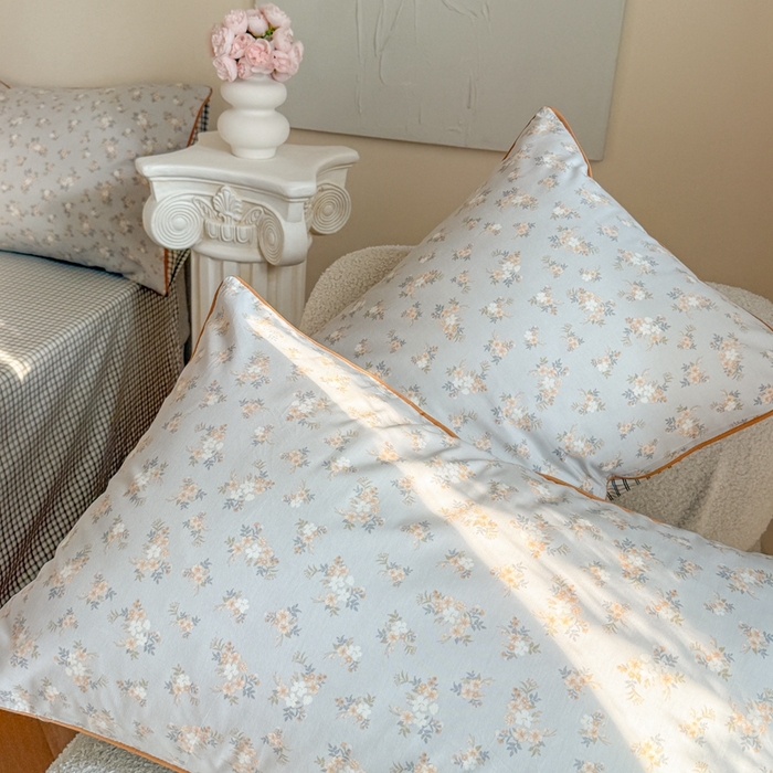 91家纺网 家纺一手货源 找家纺 梵克保罗 2025新款全棉嵌绳四件套 年华