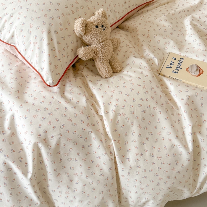 91家纺网 家纺一手货源 找家纺 梵克保罗 2025新款全棉嵌绳四件套 初月