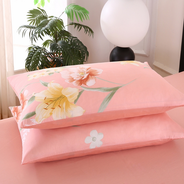 91家纺网 家纺一手货源 找家纺 梵克保罗 2025新款12868全棉印花四件套 圣洁粉