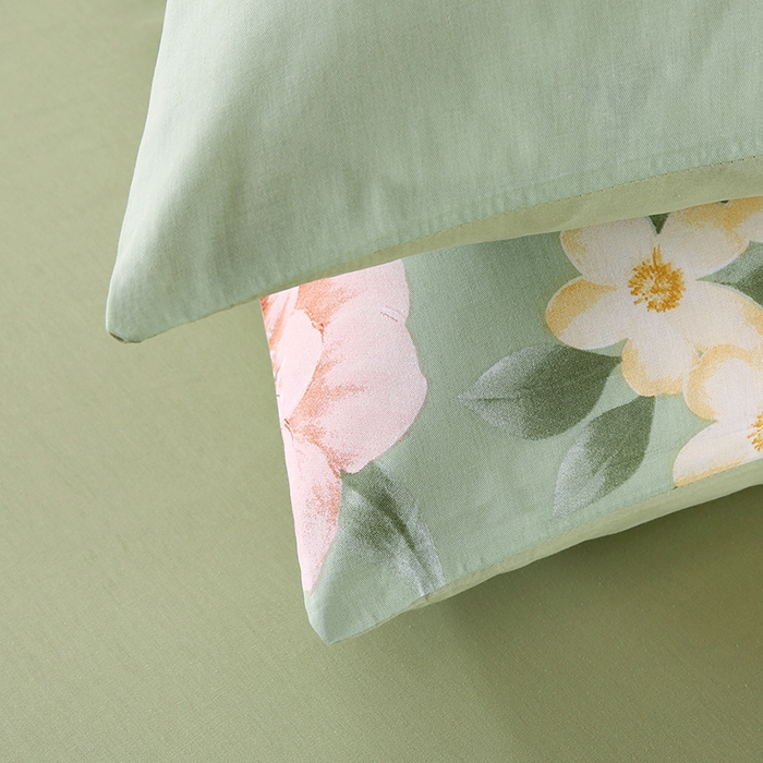 91家纺网 家纺一手货源 找家纺 梵克保罗 2025新款12868全棉印花四件套 木槿