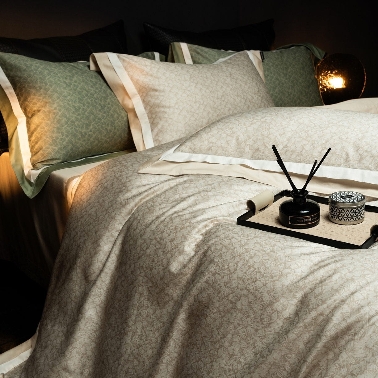 91家纺网 家纺一手货源 找家纺 ONE TWO ONE 121 2025新款高支高密全棉贡缎长绒精工细作工艺款-观雪【会员减-20】  控价 498 -518 观雪-米