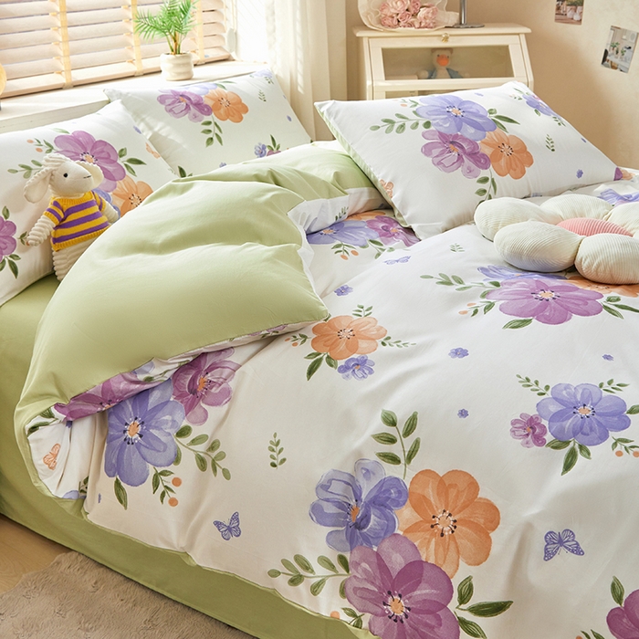 梵克保罗 2025新款12868全棉印花四件套 繁花似锦