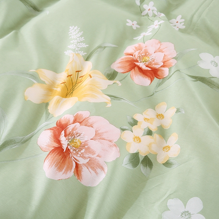 91家纺网 家纺一手货源 找家纺 梵克保罗 2025新款12868全棉印花四件套 木槿