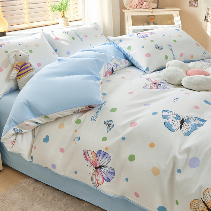 梵克保罗 2025新款12868全棉印花四件套 蝶舞